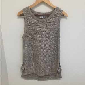 Tommy Bahama Taupe Textured Sleeveless Blouse